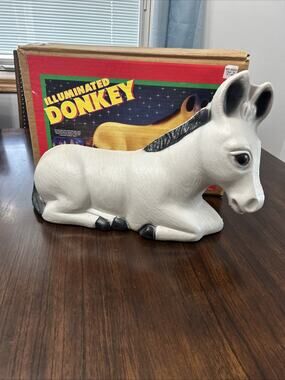 Vtg General Foam 18" Nativity Donkey Blow Mold No Light Christmas Nativity